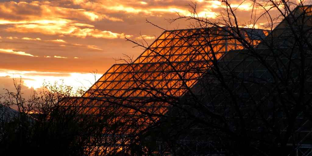 Sunset over the Biosphere 2 by Kai Staats